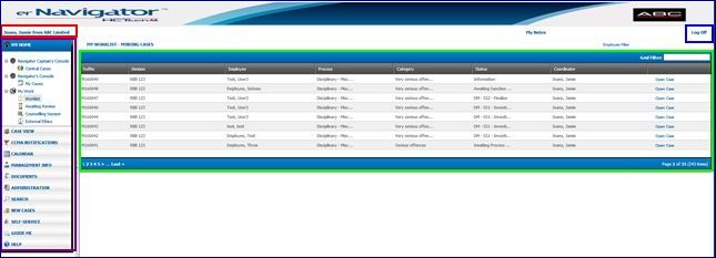 worklist page